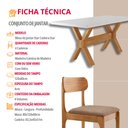 Ver imagem 6 de Sala de Jantar Mesa Star 120cm Tampo Laqueado com Vidro Canto Moeda e 4 Cadeiras Star