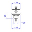 Ver imagem 3 de Válvula de Escoamento para Lavatório Cuba e Bidê 1602.c