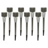 Kit 8 - Luminária Solar Mini Balizadora Inox Jardim Luz LED - 1