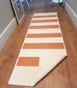 Ver imagem 3 de Tapete Passadeira Boho Listrado 45x140cm Natural/Cobre - Antiderrapante FASTLAR