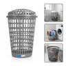 Cesto Roupa Suja Telado Gigante 60 Litros Organizador Multiuso Roupas Lixo Roupeiro com Tampa 60l Re - 2