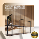 Ver imagem 7 de Prateleira Suspensa Grande Demolição Aurora Nicho Estilo Industrial para Cozinha Sala Area Gourmet