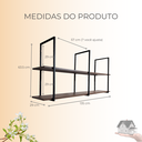 Ver imagem 3 de Prateleira Suspensa Grande Demolição Aurora Nicho Estilo Industrial para Cozinha Sala Area Gourmet