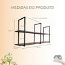 Prateleira Suspensa Grande Demolição Aurora Nicho Estilo Industrial para Cozinha Sala Area Gourmet - 3