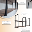 Ver imagem 5 de Prateleira Suspensa Grande Demolição Aurora Nicho Estilo Industrial para Cozinha Sala Area Gourmet