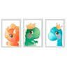 Kit Bebe Higiene Dinossauro Com Trio De Quadrinhos Decoração - 2