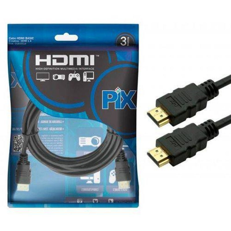 Cabo HDMI BASIC 1.4 15 Pinos Ultra HD 4K 3 Metros ChipSCE Menor preço em Cabo HDMI BASIC 1.4 15 Pinos Ultra HD 4K 3 Metros ChipSCE