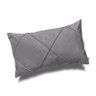 Porta Travesseiro Unitário em Veludo Drapeado Várias Cores Cor:cinza Claro - 1