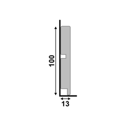 Rodape 10cm Liso Cinza Glacial Poliestireno - Santa Luzia - 1