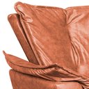 Ver mais imagens de Kit 2 Poltronas Decorativas Base Giratória em Madeira Charger PU Marrom - Gran Belo