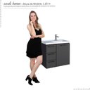 Ver imagem 4 de Gabinete Para Banheiro Aço Ameixa 60 Cozimax Preto