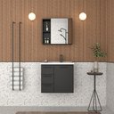 Ver imagem 6 de Gabinete Para Banheiro Aço Ameixa 60 Cozimax Preto