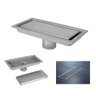 Ralo Linear Oculto Inox 20cm Invisivel Banheiro Lavabo Lavanderia Anti Odor Resistente Seguro - 1