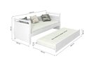 Ver imagem 4 de Bicama Bella Solteiro Branca com Cama Auxiliar – Ideal para Quarto Infantil e Juvenil