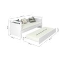 Ver imagem 4 de Bicama Bella Solteiro Branca com Cama Auxiliar – Ideal para Quarto Infantil e Juvenil