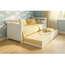 Ver imagem 1 de Bicama Bella Solteiro Branca com Cama Auxiliar – Ideal para Quarto Infantil e Juvenil