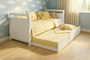 Ver imagem 1 de Bicama Bella Solteiro Branca com Cama Auxiliar – Ideal para Quarto Infantil e Juvenil