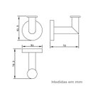 Ver imagem 2 de Cabide Gancho Toalheiro Aqua 80051 Cromado Vitta