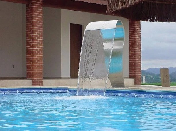 Cascata Pequena Piscina Inox 304 Elegância Ótimo Acabamento - 4