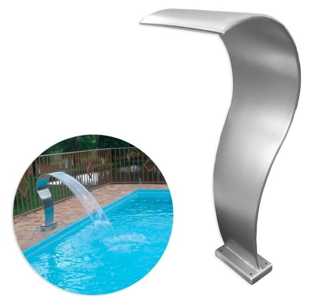 Cascata Pequena Piscina Inox 304 Elegância Ótimo Acabamento - 2