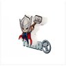 Mini Luminária 3D Light FX Marvel Thor - 3