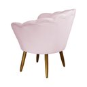 Ver imagem 3 de Poltrona Decorativa Pétala Pés Palito Suede Rosa Bebê - DS Estofados