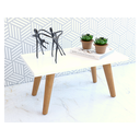 Ver imagem 2 de Mesinha Pequena de Centro Pés Madeira Retangular para Sala Branco