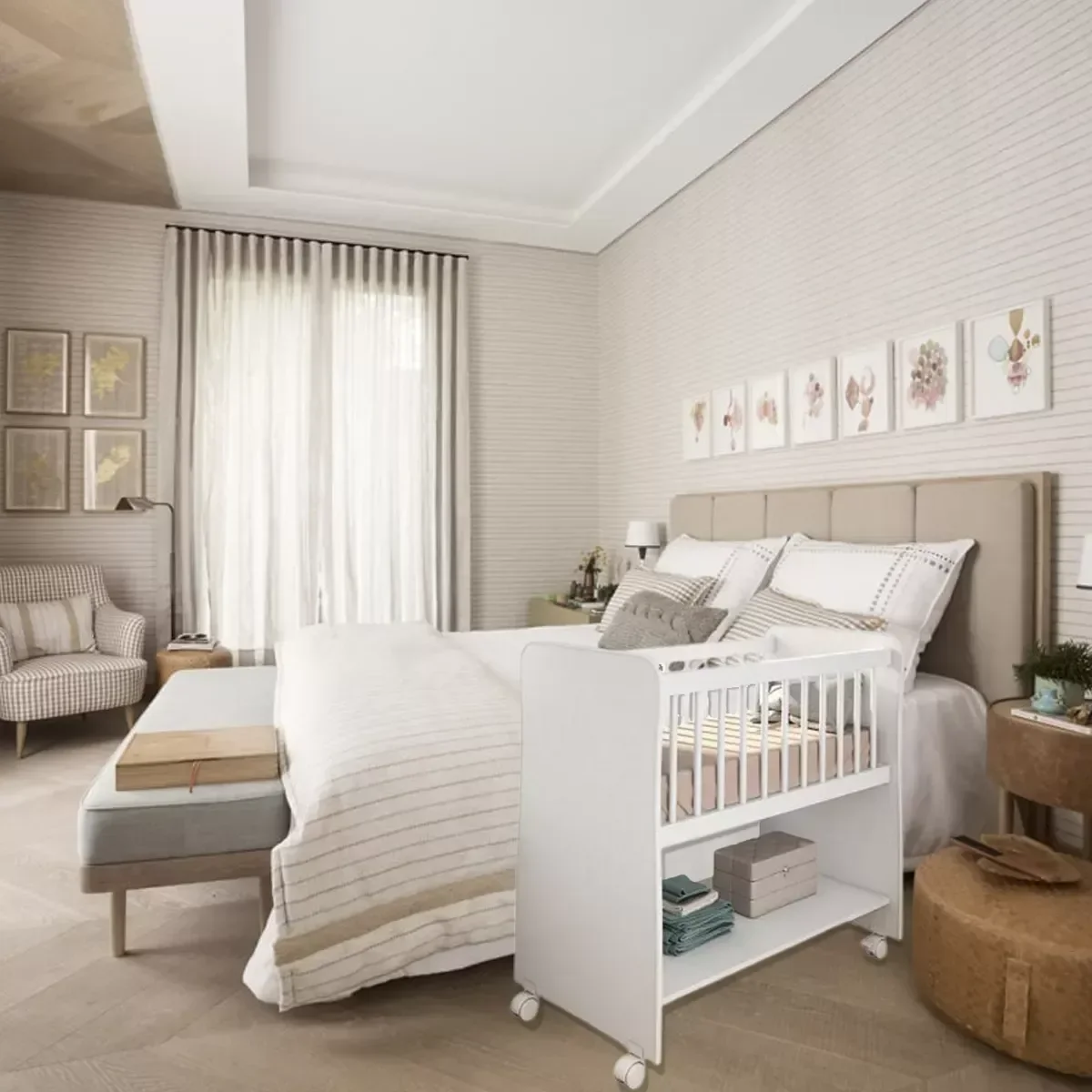 Ver imagem 3 de Mini Berço Moises Rubi com Colchão e Suporte Mosqueteiro:branco