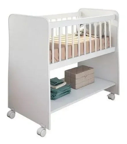 Mini Berço Moises Rubi com Colchão e Suporte Mosqueteiro:branco