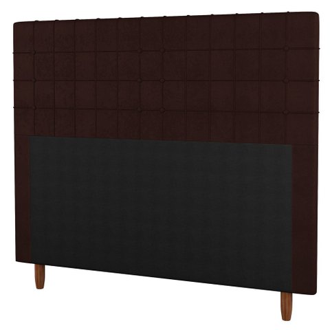 Cabeceira Cama Box Casal Parisis 140cm Linho Marrom - Desk Design