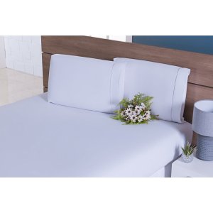 2 Fronhas King 60x80 100% Algodão 200 Fios Ponto Palito Branco