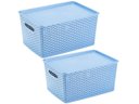 Ver imagem 1 de 2 Caixas Organizadoras com Tampa Grande 15 Lts Rattan