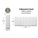 Ver imagem 2 de Placas Cabeceira Casal 140cm X 60cm 7 Placas Courino Branco