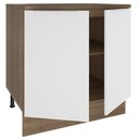 Ver imagem 4 de Balcão Madesa Stella 80 cm 2 Portas Rustic/Branco Cor:Rustic/Branco