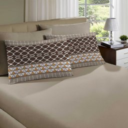 Jogo de Lençol Malha 100% Algodão Queen Pequim Trigo Linha Casa Portallar 3 peças - 1