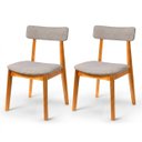 Ver imagem 2 de Kit 2 Cadeira de Jantar Madeira Maciça Alice Estofada Premium Ergonomica Confortável Di Franco