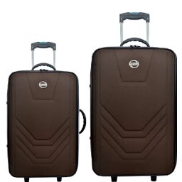 KIT CONJUNTO 2 MALAS VIAGEM VILLAGE ANAC - MÉDIA E GRANDE Swiss Marrom - 2