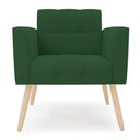 Ver imagem 7 de Poltrona Elisa Veludo Verde Pés Palito Natural - D'Rossi