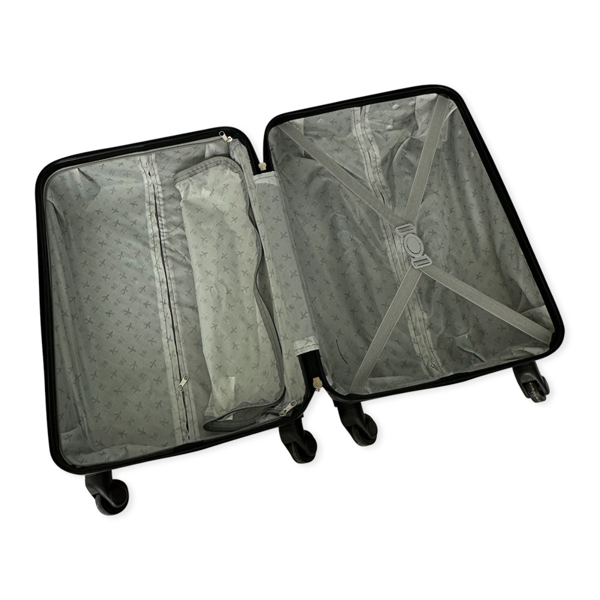 Malas de Viagem Kit 3 Peças Bordo Com Rodinha Cadeado Bolsa cor:Verde água - 4