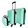 Malas de Viagem Kit 3 Peças Bordo Com Rodinha Cadeado Bolsa cor:Verde água - 1