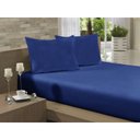 Ver imagem 1 de Lençol Avulso Solteiro 135x240 Azul Marinho Soft