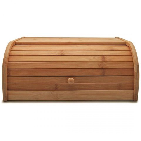 Porta Pães Bambu Com Tampa De Correr Yoi