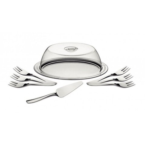 Jogo Para Servir Torta 9pc Aço Inox Tramontina