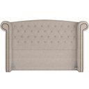 Ver imagem 4 de Cabeceira Cama Box Casal com Tachas 140 cm Sofia P05 Linho Cru - Lyam Decor
