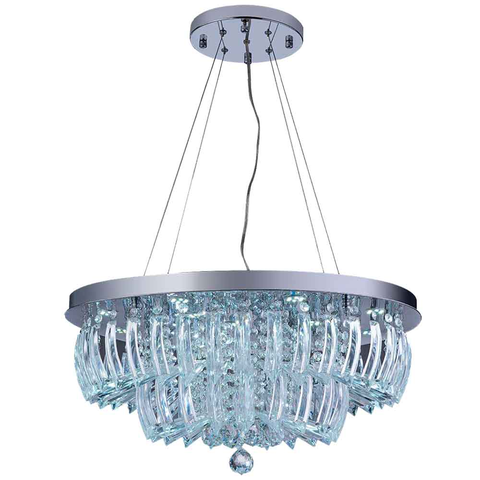 Lustre/pendente de Cristal Legítimo Led Ingrid 36w 6500k Startec - Design Moderno Quarto/sala Jantar