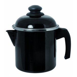 Leiteira Aço Esmaltado 16 1,8 litros Preto Ewel
