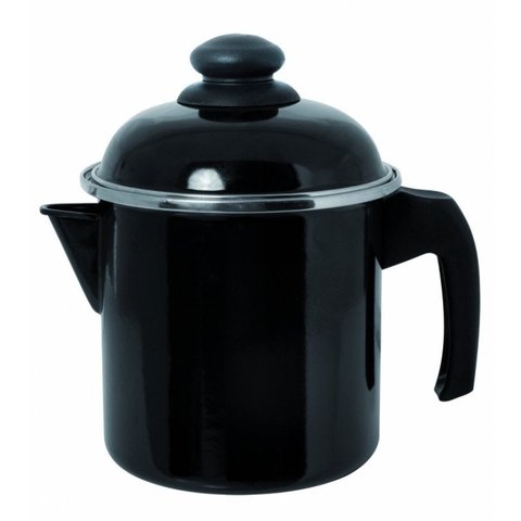 Leiteira Aço Esmaltado 16 1,8 litros Preto Ewel