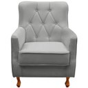 Ver imagem 4 de Kit 2 Poltronas para Sala Decorativas c/ Capitonê Carrara Veludo Prata