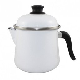 Leiteira Aço Esmaltado Bojuda 2 Litros Branco Ewel - 1
