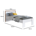 Ver imagem 3 de Cama de Solteiro para Colchões de 190x90cm Los Angeles Branco CM092 Art In Móveis